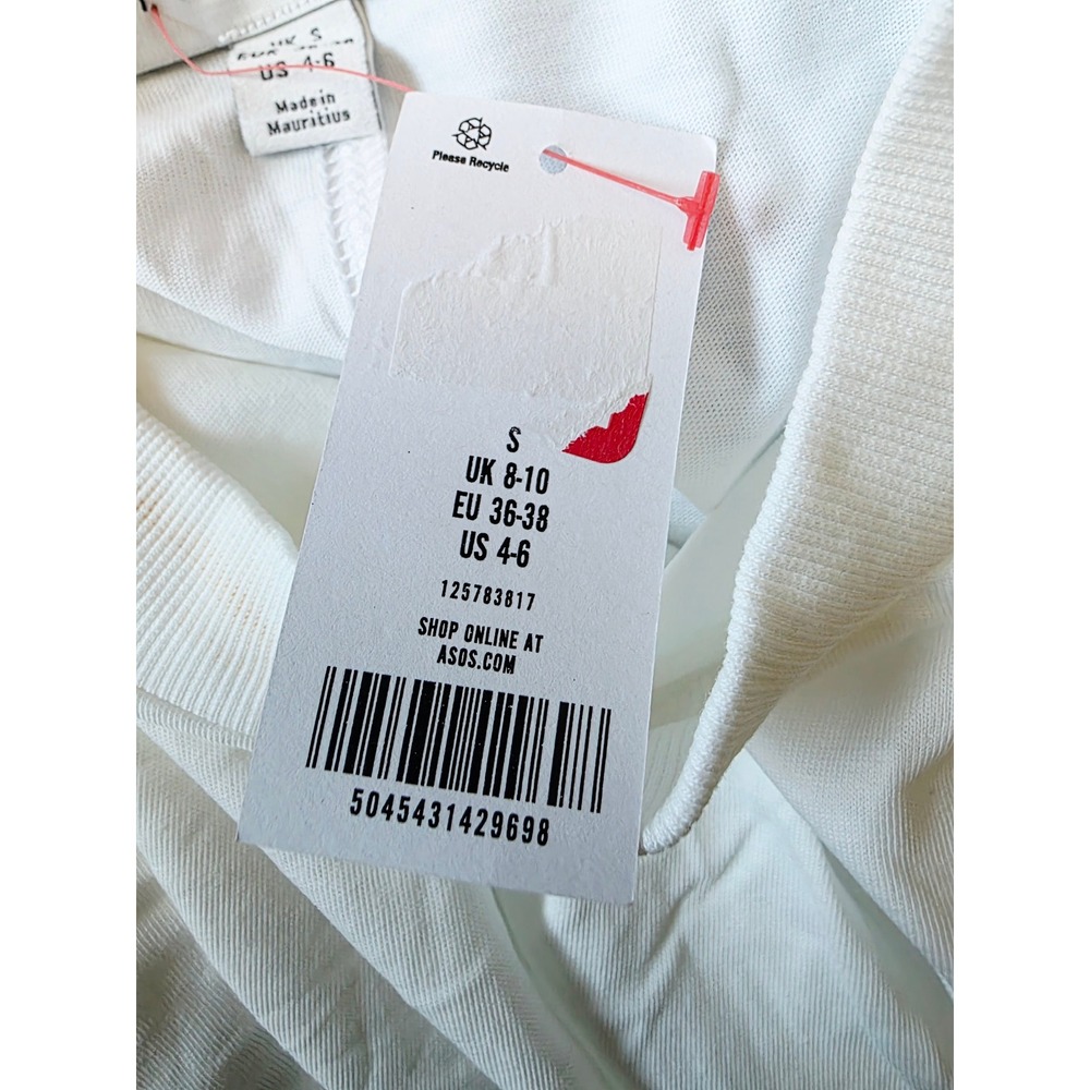 Topshop Mens‎ S  White Relaxed  Short Sleeve Cotton T-Shirt *Makeup Spots* NWT - Picture 8 of 13